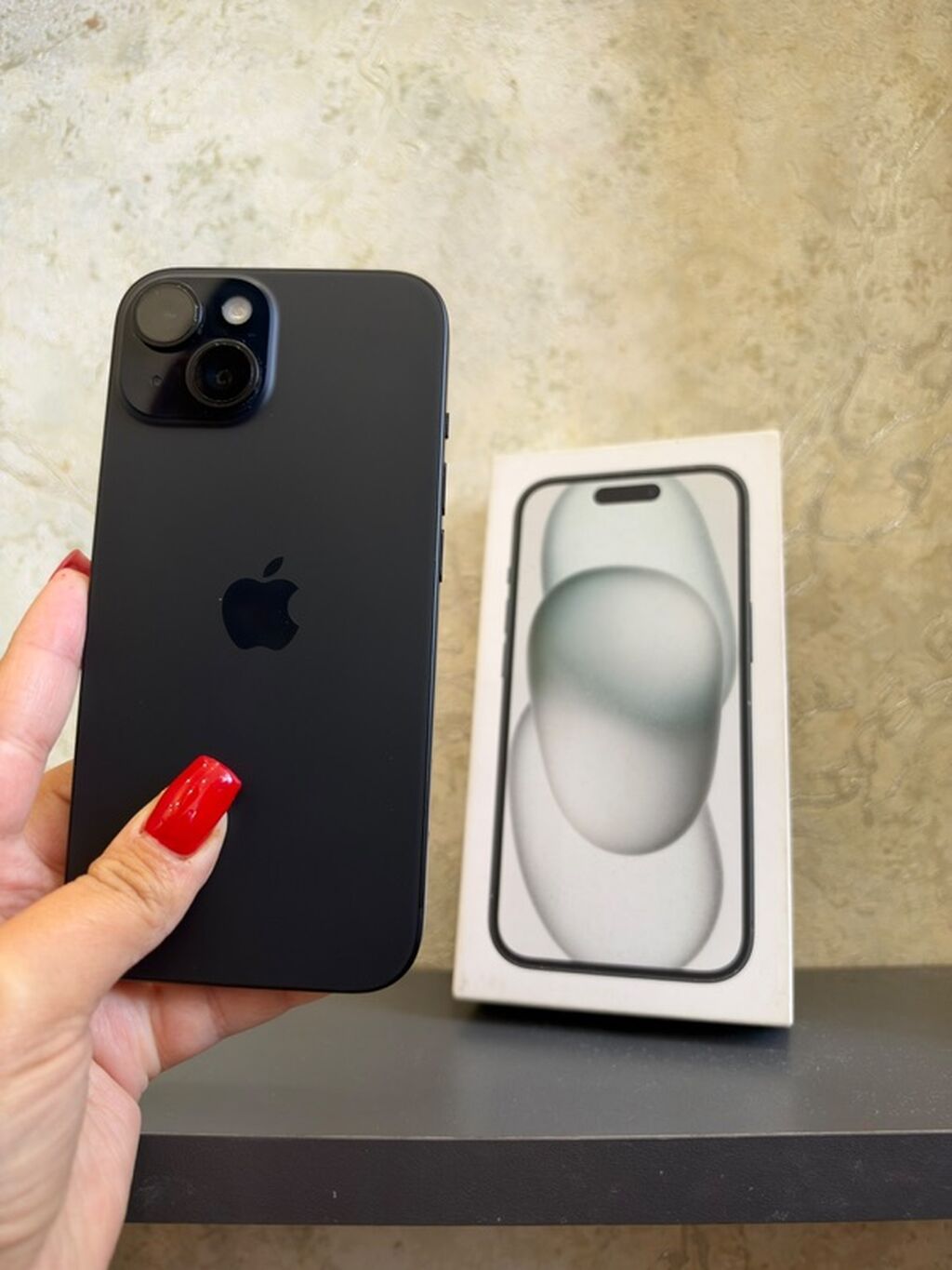IPhone 15, 128 GB, Qara, Face ID — Apple iPhone, Masazır