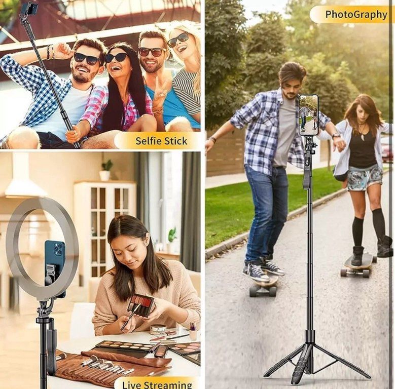 Bluetoothlu Tripod Selfi Çubuğu — Smartfonlar, Bakı (3)