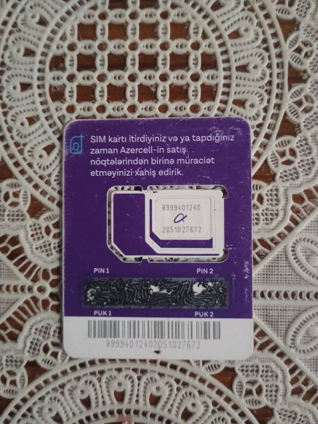 İşlənmiş sim nömrə 0518376519 öz adımadı vəsiqə yazımdı satılam — Digər, Bakı