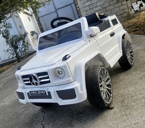 Uşaq elektrik maşını – ağ rəng, G-Class tərzində kuzov Xüsusiyyətlər — Göyçay