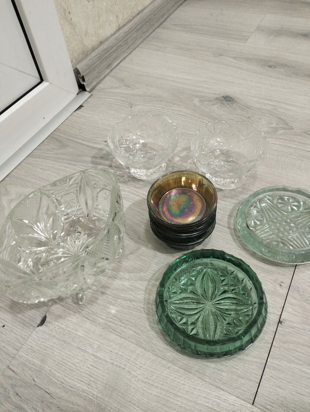 Kolleksiya şüşə qablar dəsti burda 1 qend qabi .2 murebbe qabi .2 kul — Süfrə qabı, Bakı