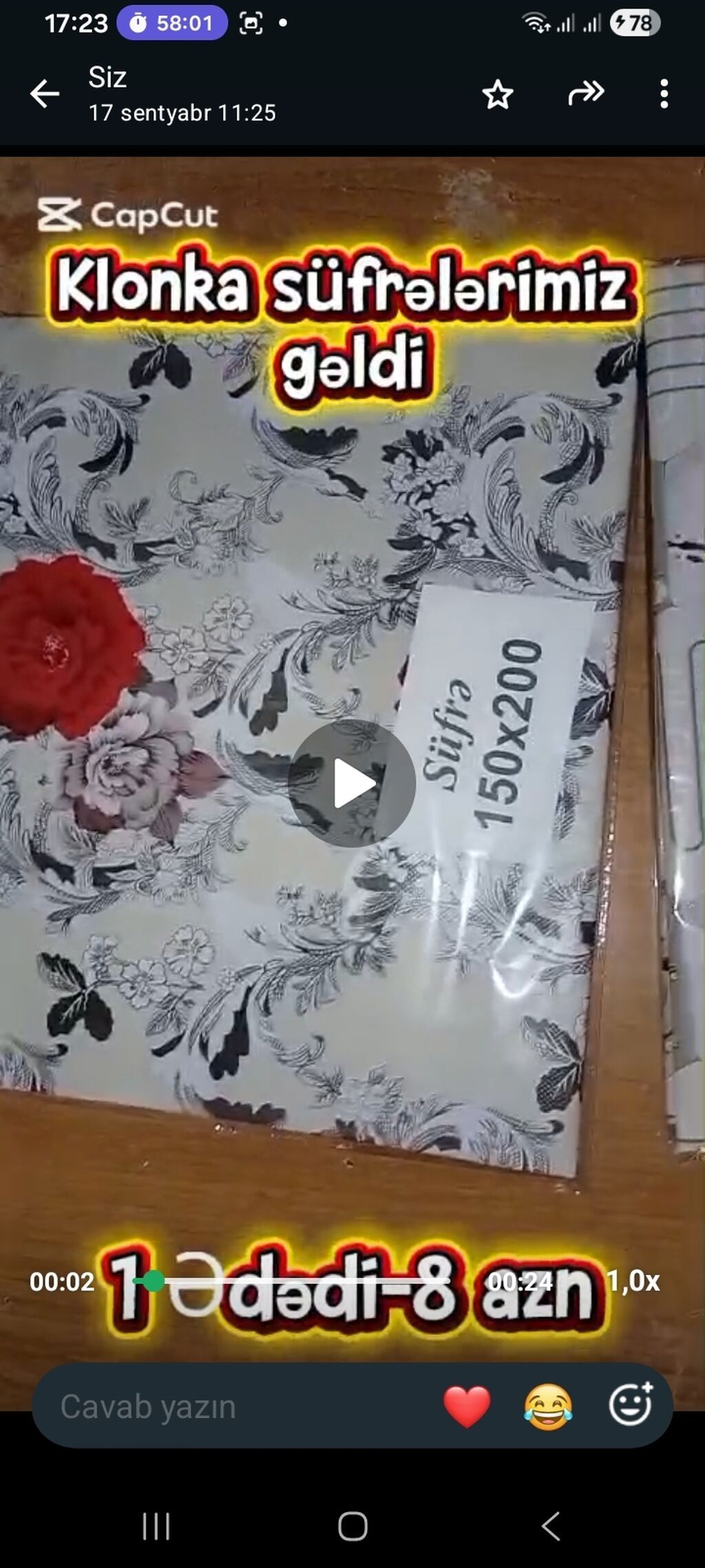 Yeni İki nəfərlik 4 fəsil Yorgan üzü, Pulsuz çatdırılma — Döşəmə dəsti, Bakı (5)