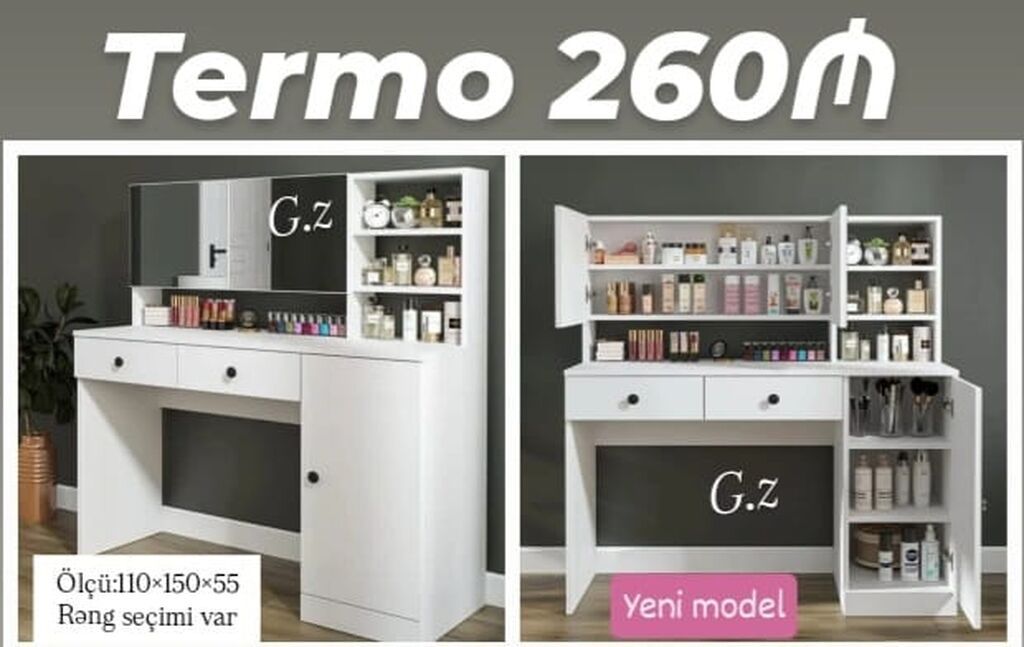 Yazı masası və tualet masası modelləri 1) Yazı masası – 180₼ - Ümumi — Kompüter masaları və kresloları, Bakı (10)