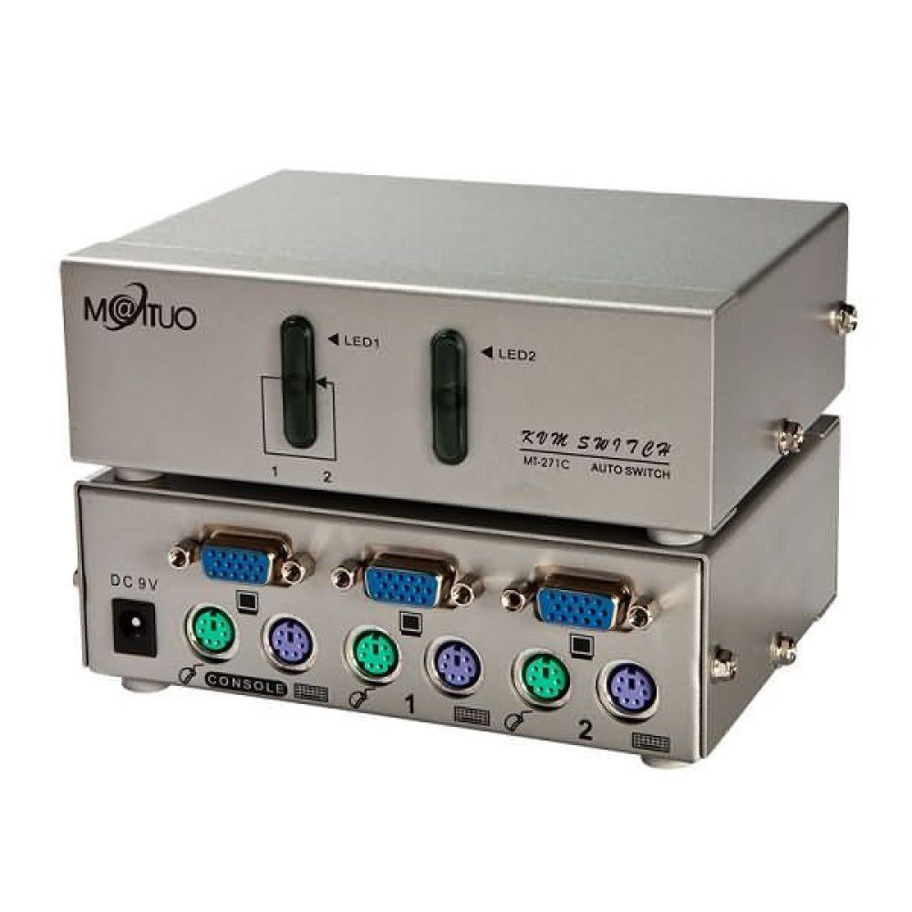 MT-271C 2 Ports USB 2.0 Auto KVM Switch Box — Mallar, Bakı