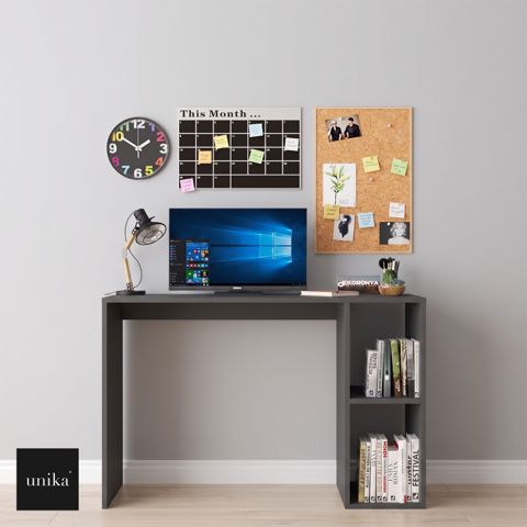 Kompüter masası 10589, Ldsp, 100x75x50 sm, antrasit — Bakı