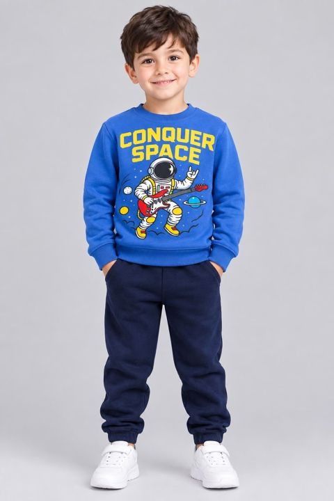 Uşaq üçün kosmik motivli svitşot - Model: “Conquer Space” yazılı — Bakı