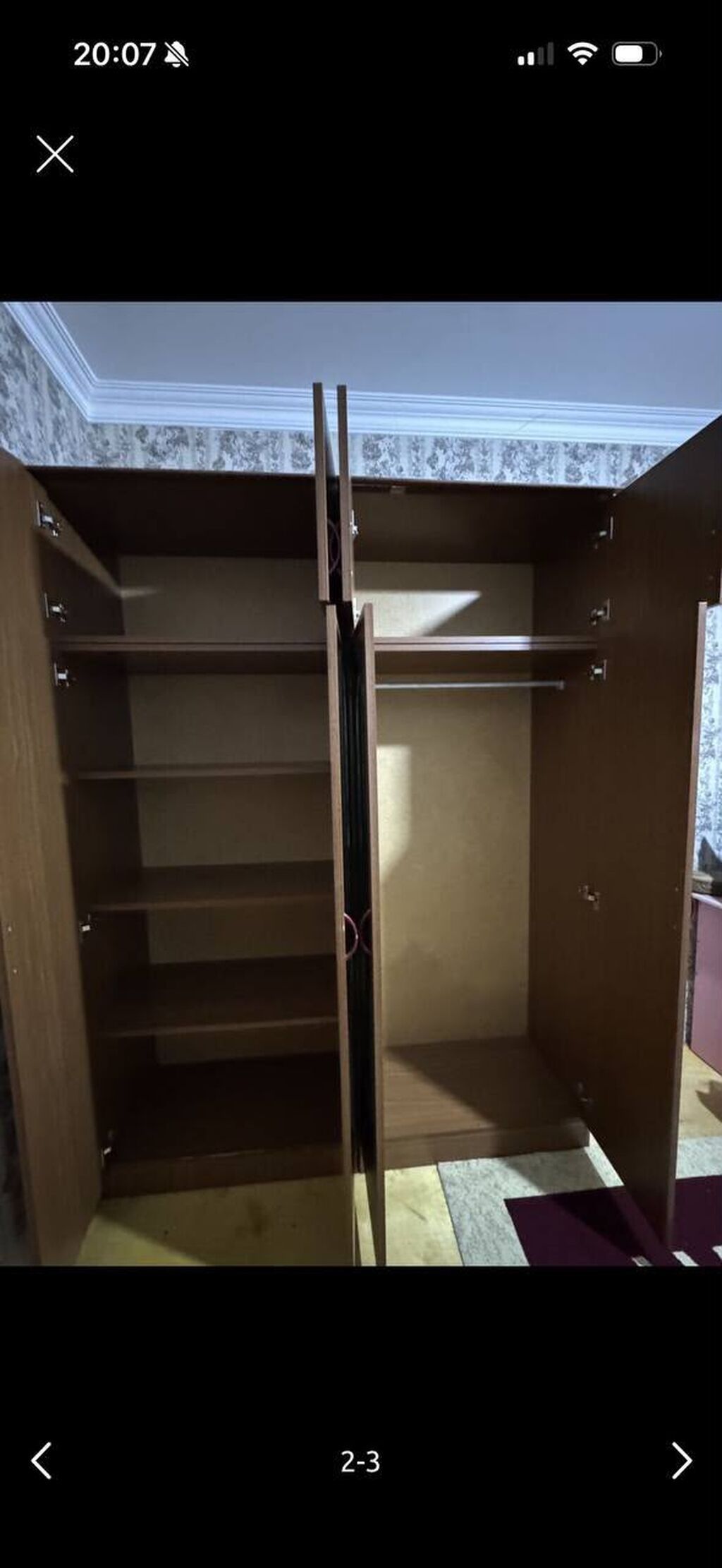 Mebel dəsti – 2 ədəd qapılı şkaf 1) Böyük qardirob: - Material — Şkaflar, Sumqayıt (4)