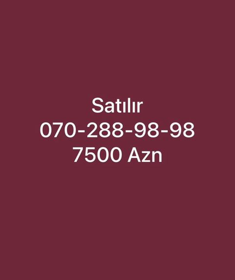 Elan Satılır – qiymət: 7500 AZN Qeyd: Elanda göstərilən mətndə — Gəncə