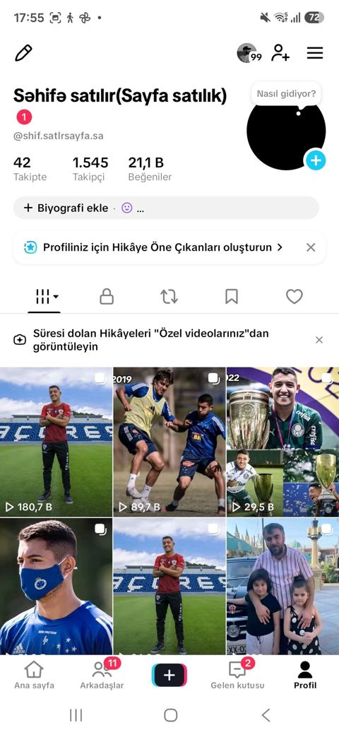 Satılır: İdman mövzulu TikTok səhifəsi - Mövzu: Futbol və idman — Job search
