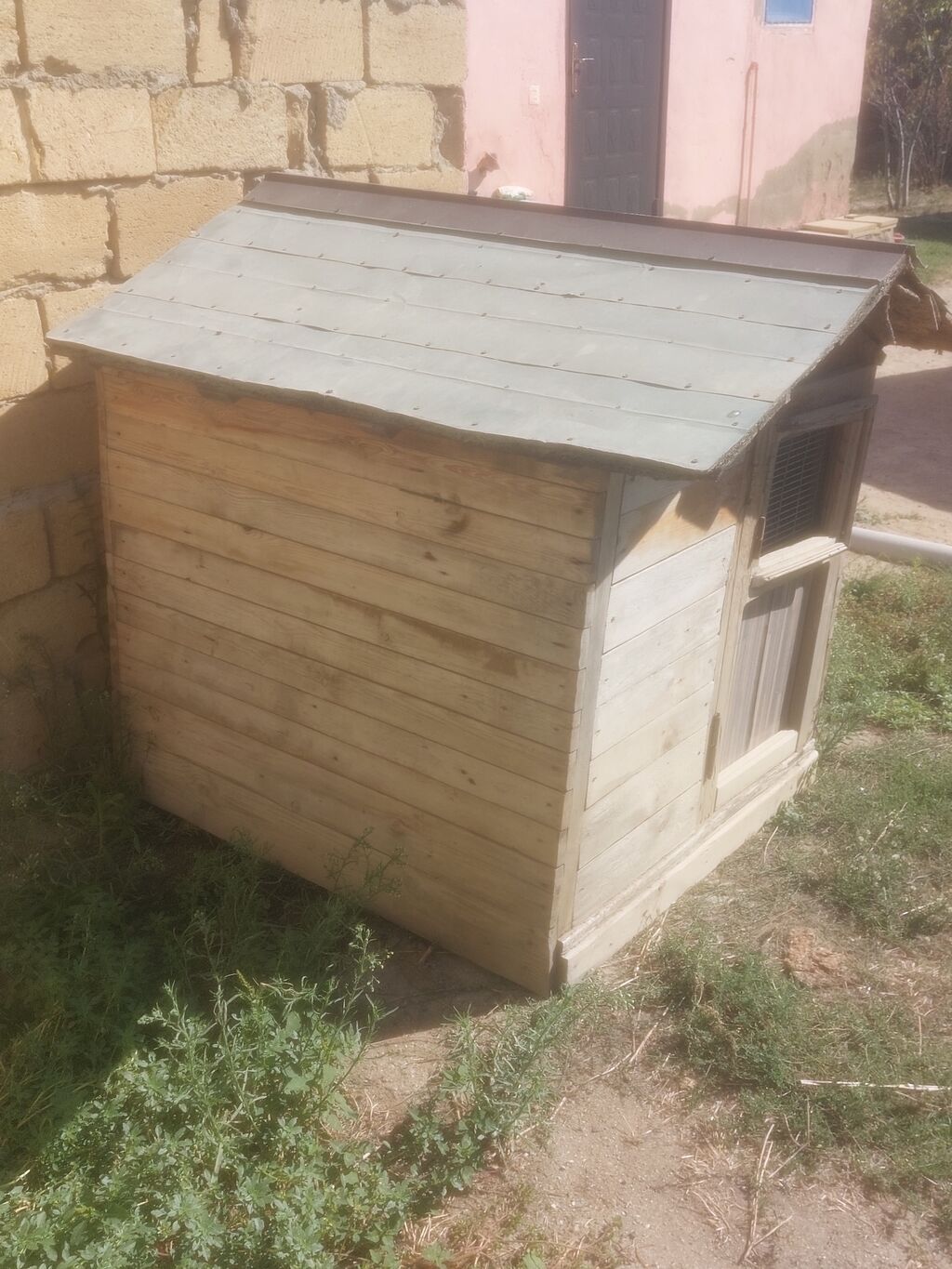 Taxta it evi / dam - Material: qalın taxta karkas, taxta obşivka — Kunalar, Saray (4)