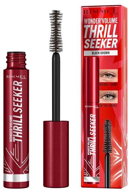 Kirpiklər üçün tuş Rimmel London Wonder'volume Thrill Seeker 002 Black Brown, 8 ml — Mallar, Bakı