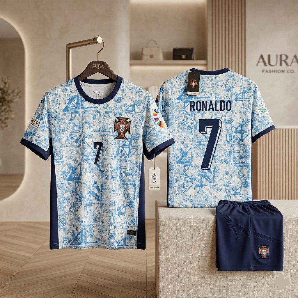 İdman kostyumu azarkeşlər üçün VZYN100 Cristiano Ronaldo Portugal, poliester, mavi, ölçü S — Mallar, Bakı (2)