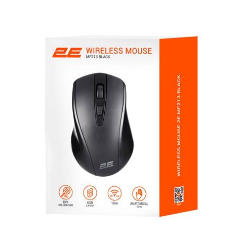 2E MF213 Wireless Black Mouse — Bakı
