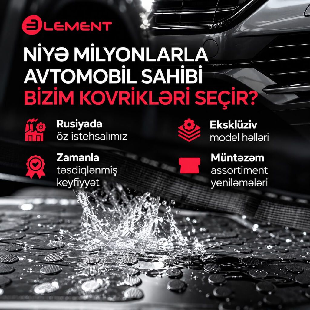 Nissan Tiida 2004-2015 üçün salon rezin ayaqaltı Nissan Tiida — Digər, Bakı (3)