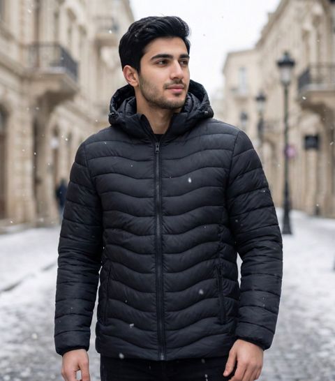 Kişilər üçün gödəkçə Fkend_17, göy, pambıq/poliester, ölçü 2XL — Bakı