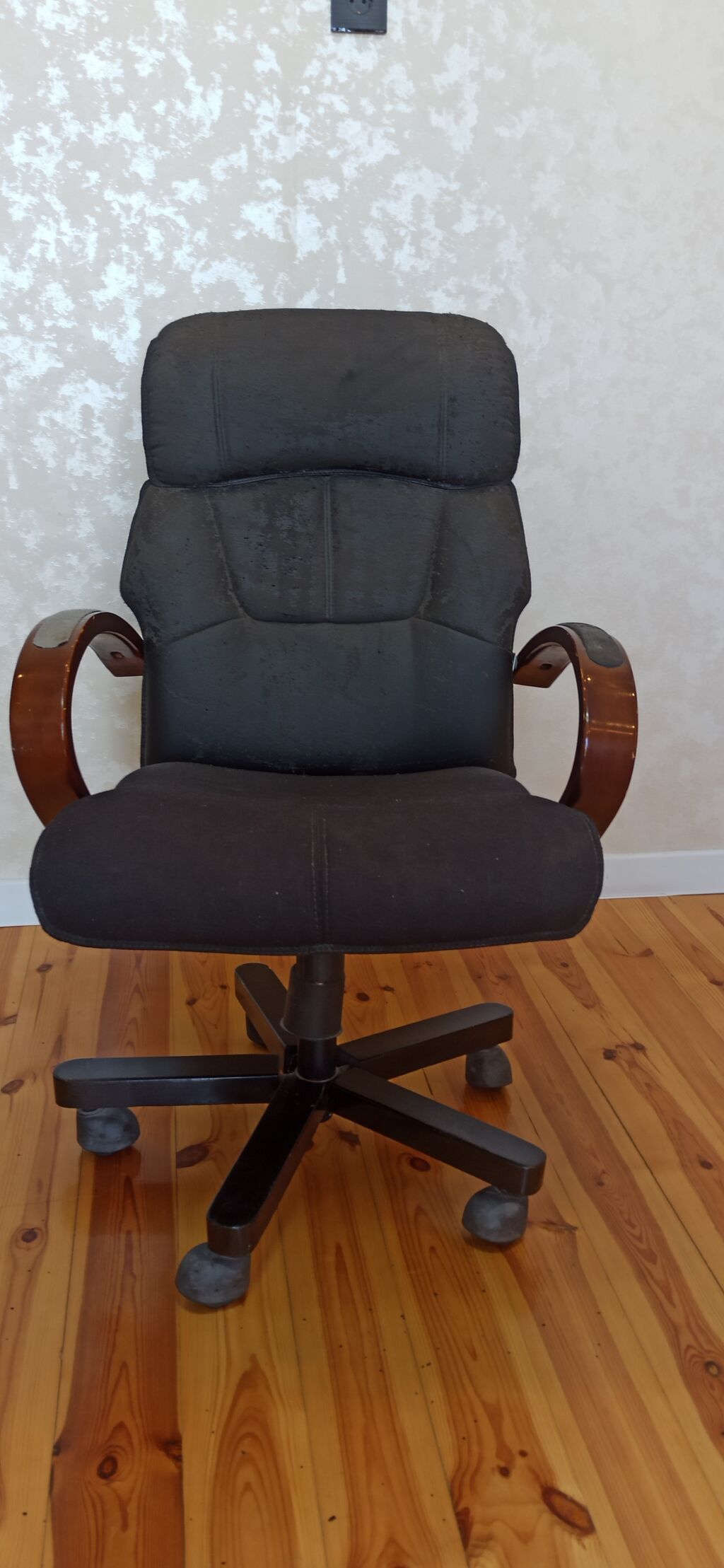 İşlənmiş, Təkərli, Qolları tənzimlənmir, Parça — Ofis mebeli, Samux (2)