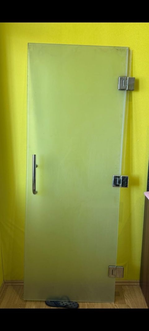 Mat şüşə qapı – hamam/duş otağı və ya ofis üçün - Material: temperli — Bakı
