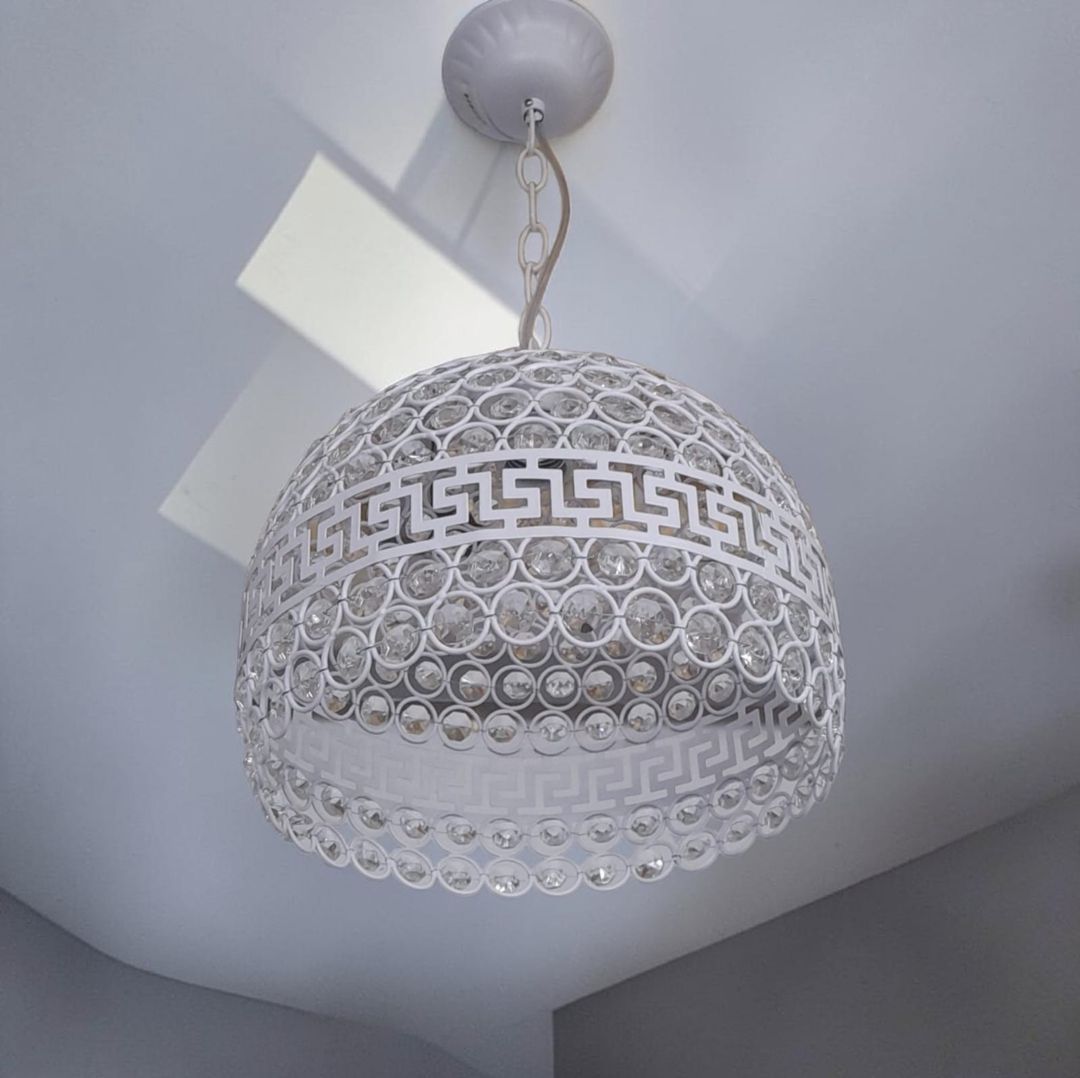 Asma çılçıraq 0439, ağ, 23х25х40 sm — Mallar, Bakı (2)