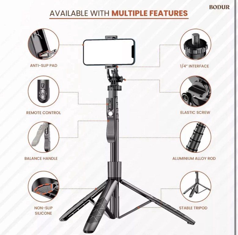 Bluetoothlu Tripod Selfi Çubuğu — Smartfonlar, Bakı (4)
