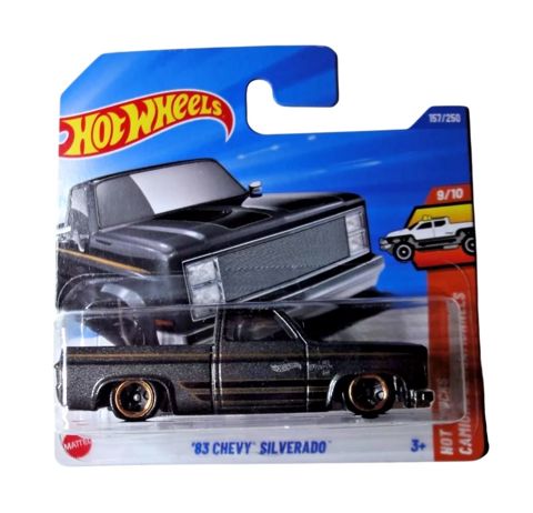 Oyuncaq maşın Hot Wheels, 83 Chevy Silverado, 3+yaş, metal, qara — Bakı