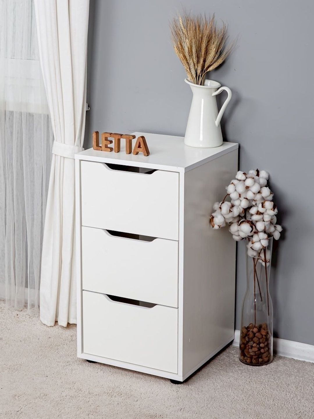 Çarpayıyanı tumba Letta, Ldsp, ağ, 41x73x40 sm — Mallar, Bakı (3)