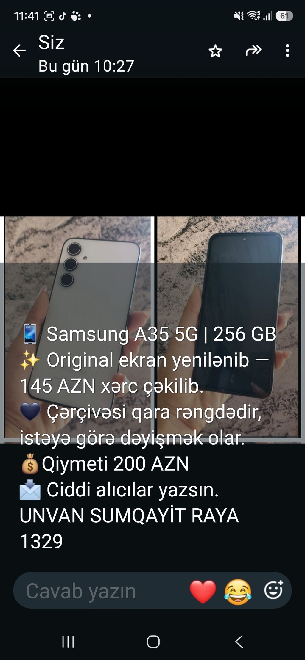 Samsung Galaxy A35 5G, 256 GB, rəng - Qara — Samsung, Sumqayıt