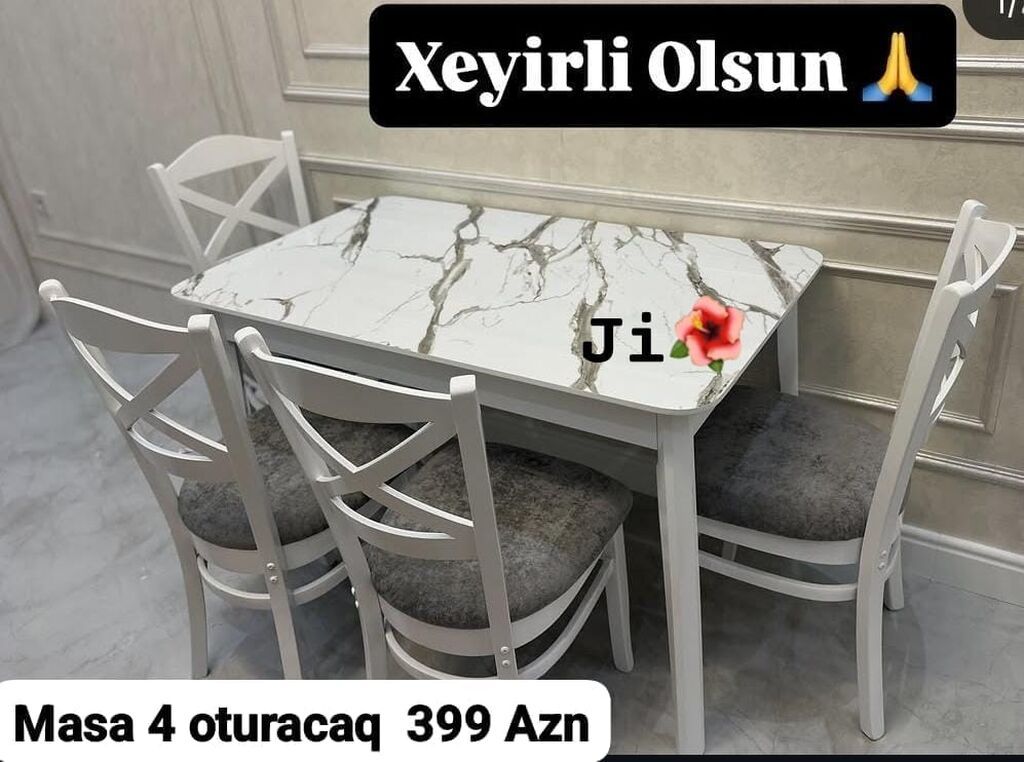 Mətbəx üçün, Yeni, 4 stul — Masalar və stullar, Digah