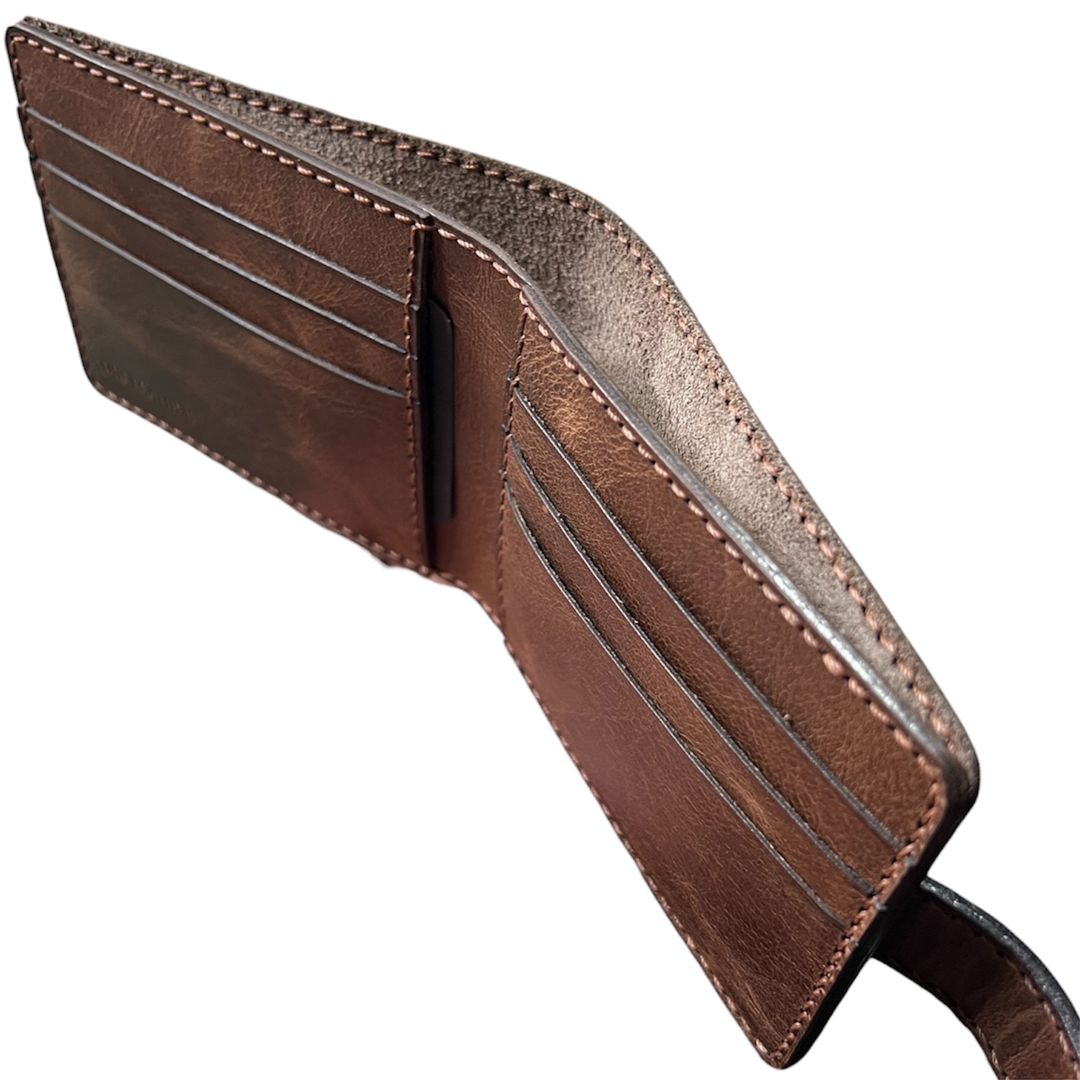 Kişilər üçün pul kisəsi 41460065, dəri, qəhvəyi, 11.2x8.6 sm — Mallar, Bakı (3)