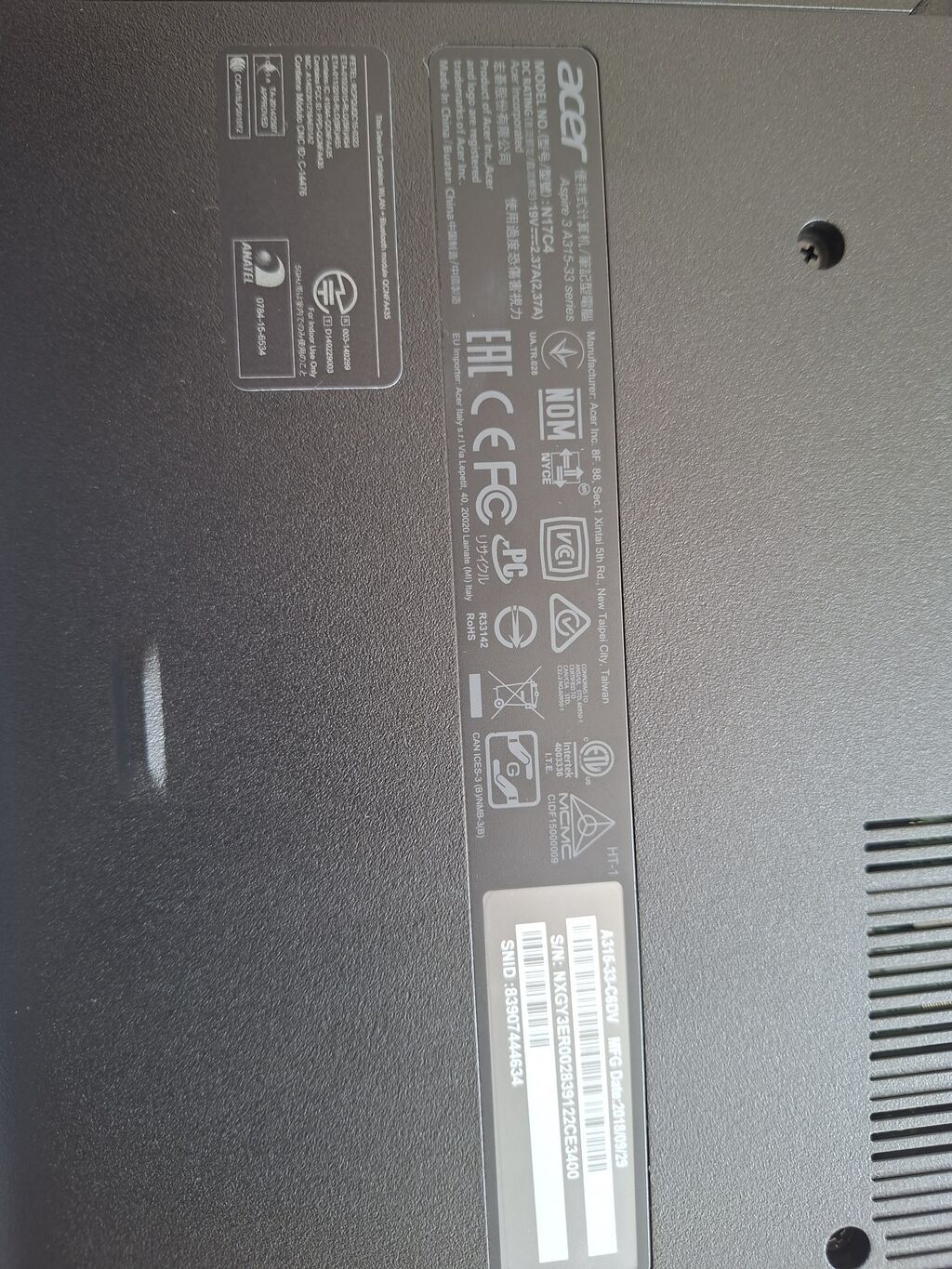 Acer Aspire 3 noutbuk - Model: A315-33-C8QV - Ekran: 15.6", 180° — Acer, Digah (4)