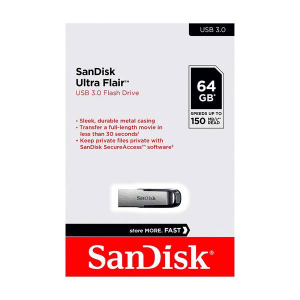 SanDisk Ultra Flair USB 3.0 64GB Flash Drive — Mallar, Bakı