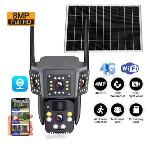 2 kamera günəṣ paneli sim kartlı 8mp/4k — Bakı