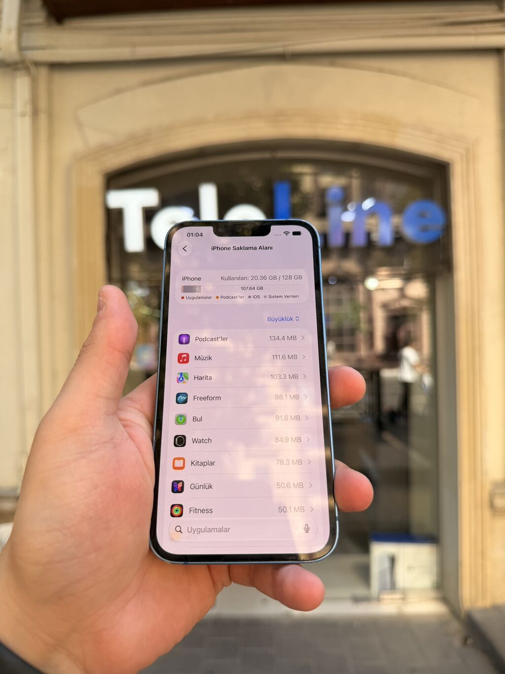 IPhone 13, 128 GB, Göy, Zəmanət, Kredit, Simsiz şarj — Apple iPhone, Bakı (6)
