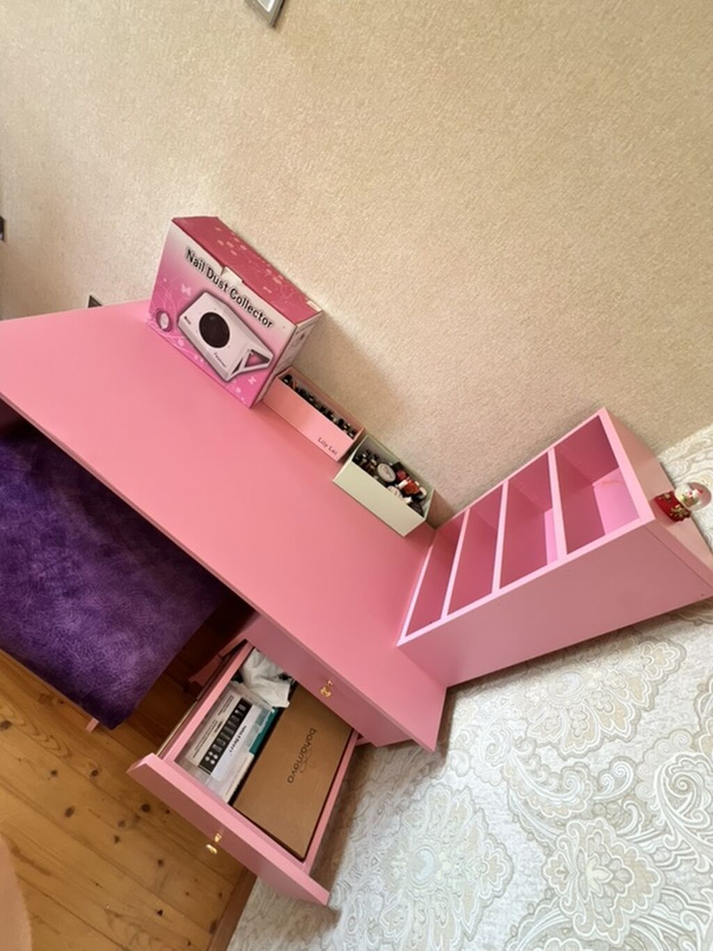 Düz masa, Siyirməli, Polkalı, Laminat — Salon mebeli, Digah (4)