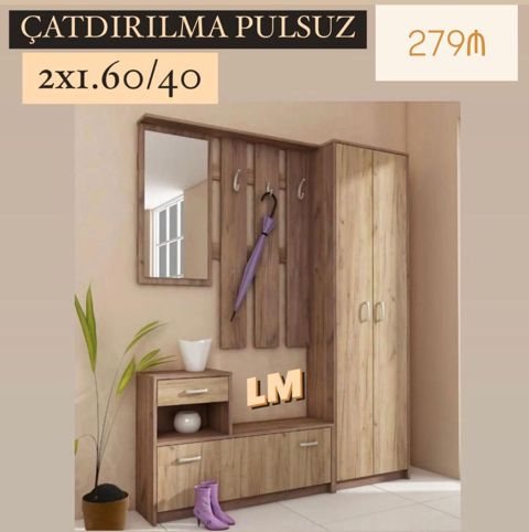 Dəhliz üçün çoxfunksiyalı mebel dəsti - Ölçü: 2x1.60/40 - Qiymət — Bakı