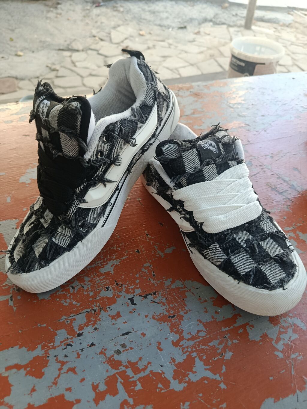 Vans “Off The Wall” üslubunda skeytbord tipli krossovkalar. - Rəng və — Krossovkalar, Digah