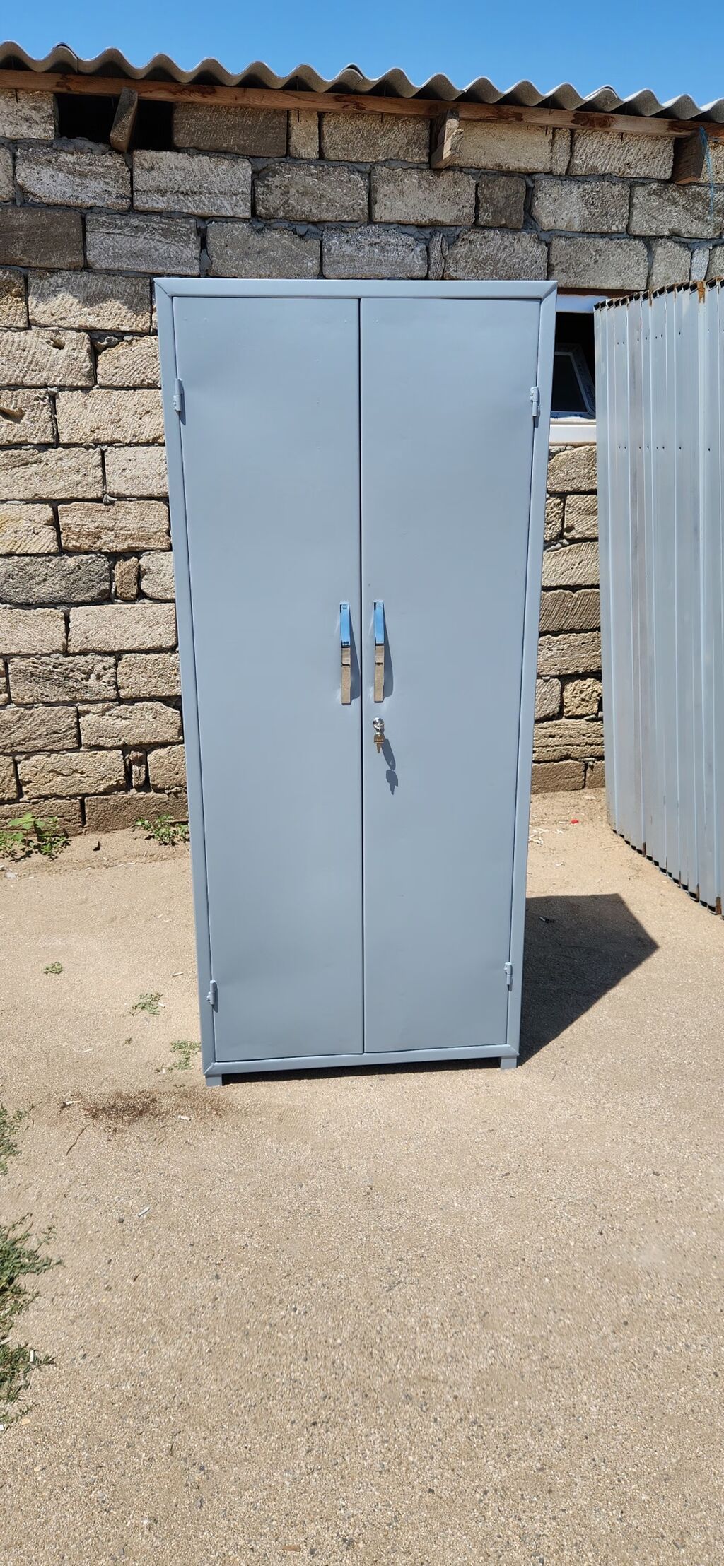 Metall şkaf – 2 qapılı, açarlı - Material: polad (toz boya ilə — Ofis mebeli, Digah (5)
