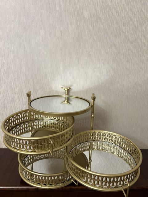 Tort və şiriniyyat qabı, rəng - Qızılı, Metal — Bakı