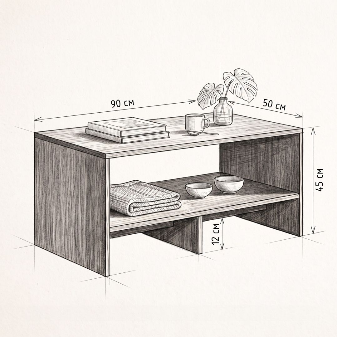 Jurnal masası, Ldsp, Venge, 90x50x45 sm — Jurnal masaları, Bakı (2)