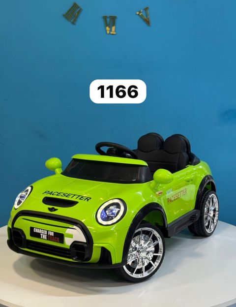 Uşaq elektrik avtomobili, Mini Cooper 1166, yaşıl, CMS — Bakı