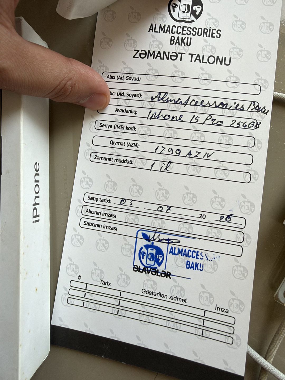 Apple iPhone 15 Pro Natural Titanium 256GB/8GB — Smartfonlar, Bakı (5)