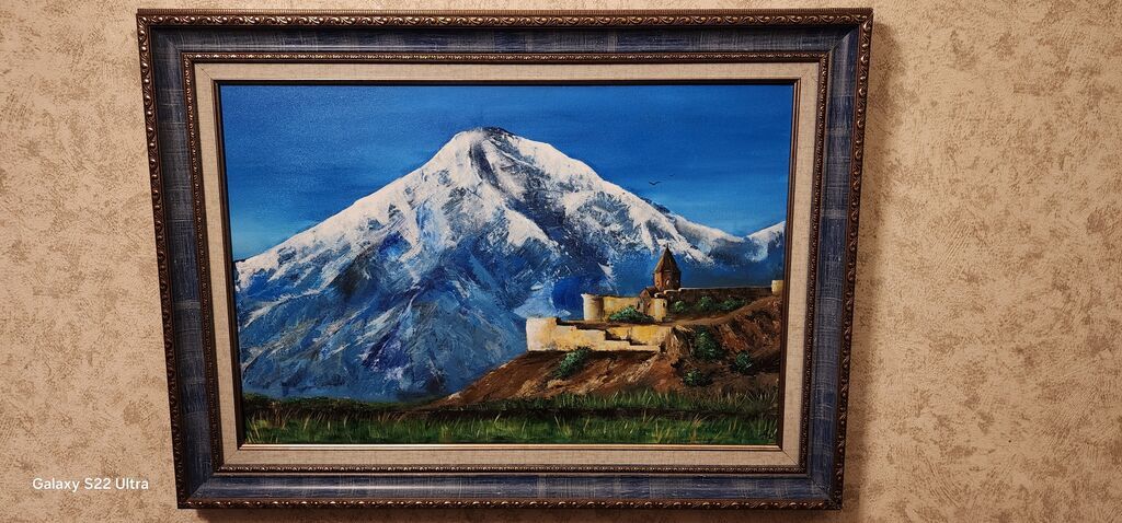 Yağlı boya tablo – Ağrıdağ mənzərəsi - Texnika: yağlı boya, kətan — Şəkillər, plakatlular və çərçivələr, Bakı (2)