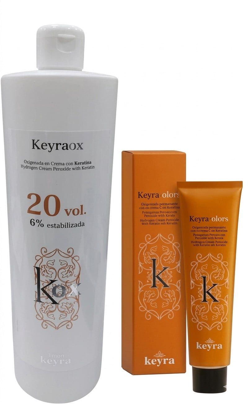 Saç boyası Keyra Color 7.66 100 ml + Keyraox 20 Vol 6% 900 ml — Mallar, Bakı