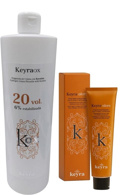 Saç boyası Keyra Color 7 100 ml + Keyraox 20 Vol 6% 900 ml — Bakı