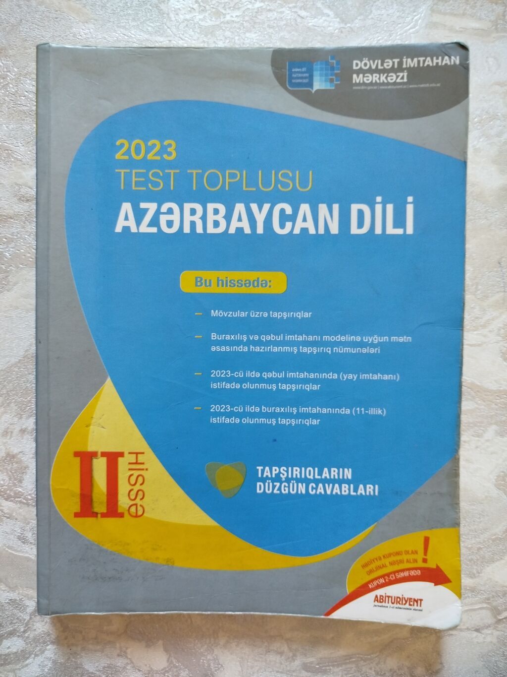 İngilis dili Testlər 11-ci sinif, Anar İsayev, DİM, 1-ci hissə, 2024 il — Kitablar, Digah (10)