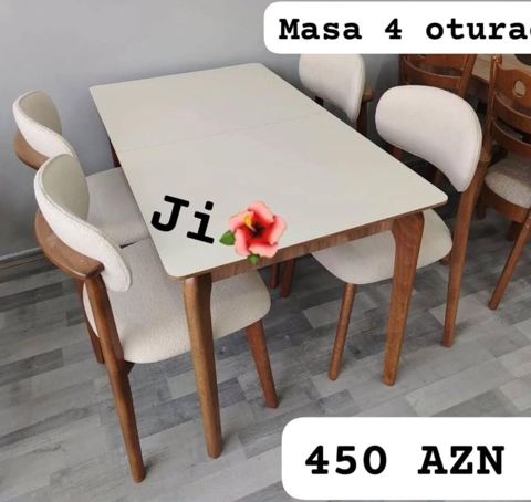 Mətbəx/Qonaq otağı üçün 4 nəfərlik masa dəsti - Dəst tərkibi: 1 masa — Sumqayıt