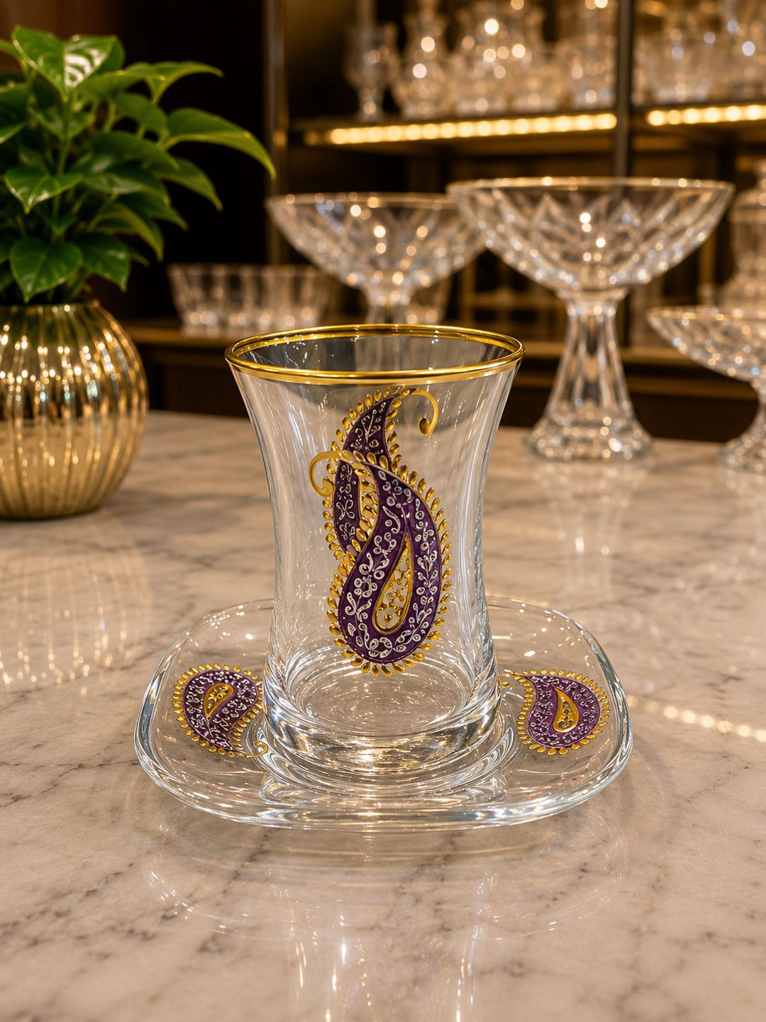 Armudu stəkan dəsti Buta glass, 12 əd, şüşə, 170 ml — Mallar, Bakı