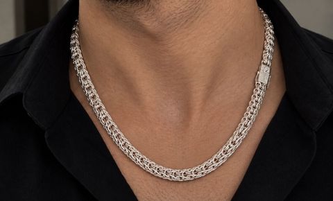 925 əyarlı gümüş boyunbağı - Ramzes - Material: 925 sterling gümüş — Bakı
