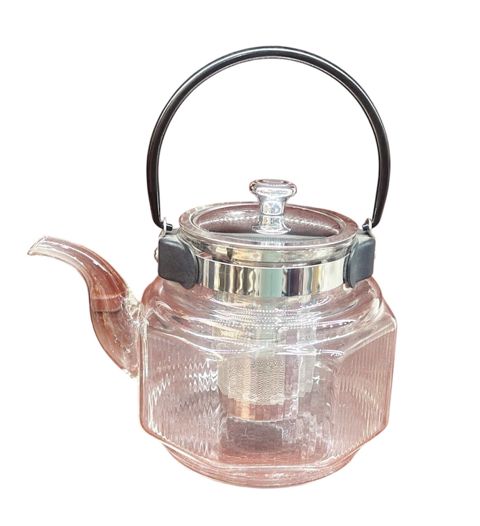 Dəmləmə çaydanı bydp 02, şüşə, şəffaf/qızılı, 1200 ml — Bakı