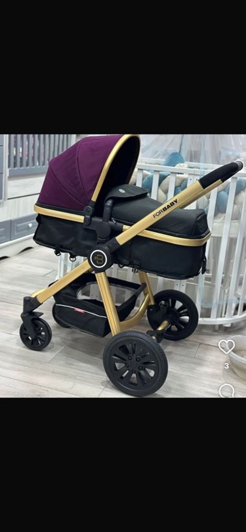 Uşaq arabası – ForBaby marka beşik tipli model - Rəng: bənövşəyi — Bakı