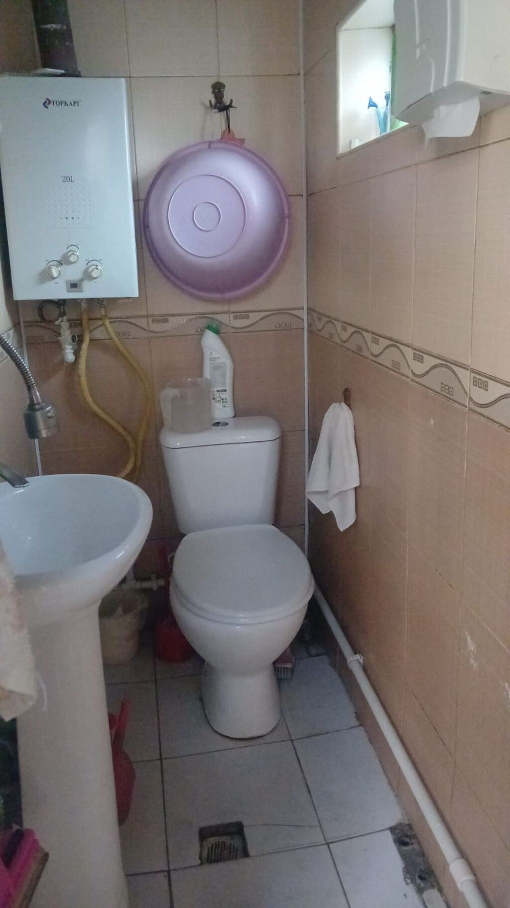 1 otaqlı həyət evi – tam mebelli - Daxili plan: açıq qonaq otağı və — Ev, villa, Digah (7)